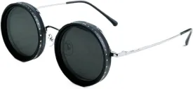 Adjustable Tint Sunglasses Round Polarized with Built-in ND Filter, 1-9 Gears Manual Tint Control for Men