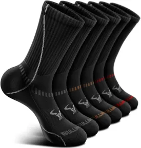 BULLIANT Men Athletic Socks, Compression Sports Crew Socks Cushioned For Men Outdoor Running Hiking-Arch Compression Support