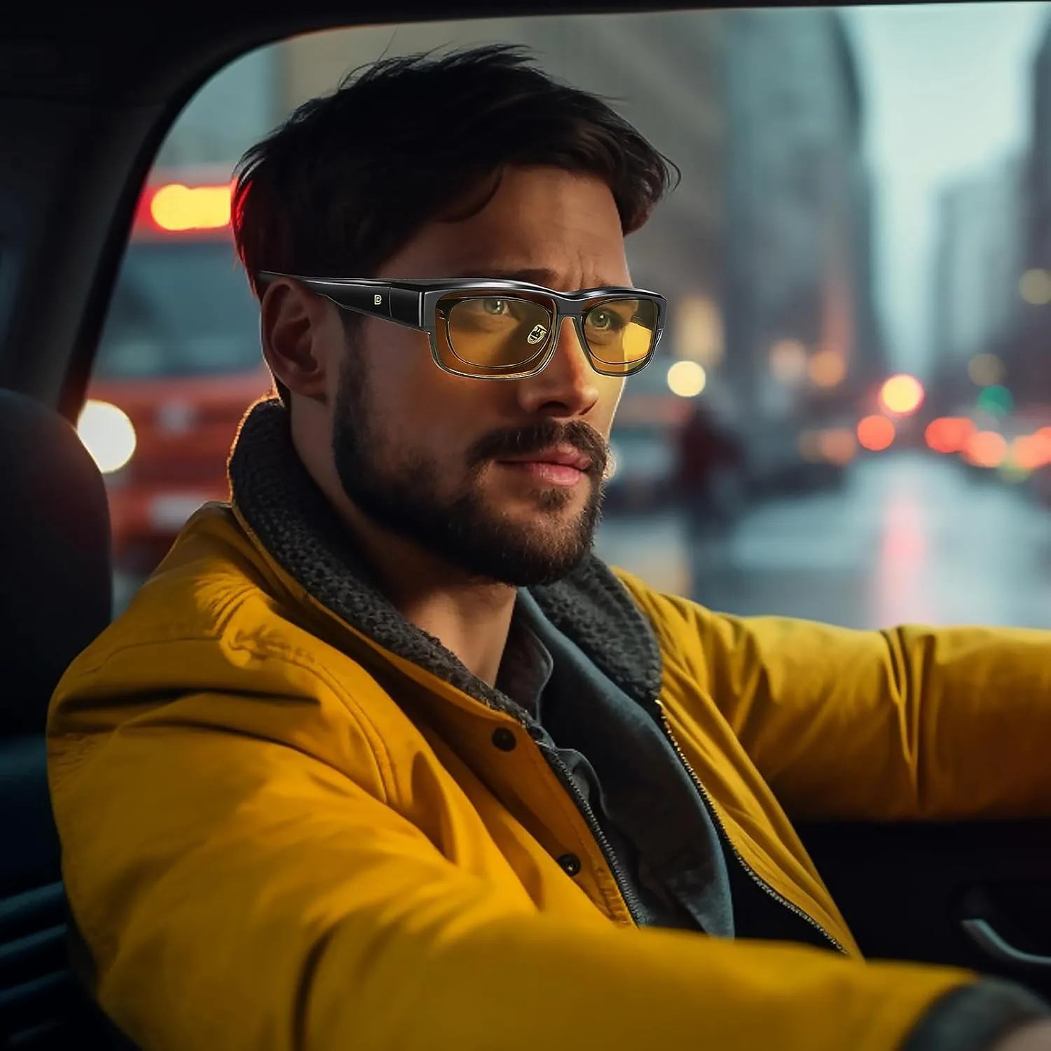 DUCO Polarized Fit Over Sunglasses for Men and Women UV400 Protection Retro Square Wrap Around Shades for Driving Riding 8986