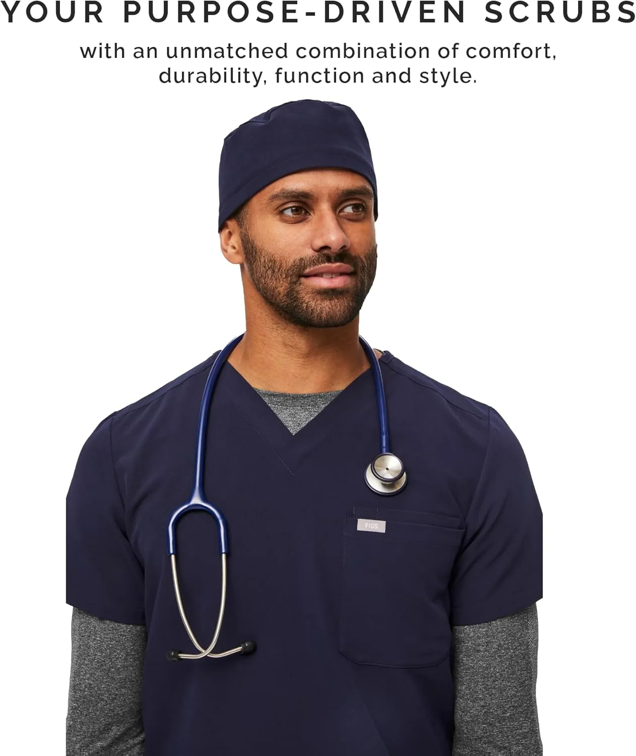 FIGS Modern Classic Unisex Scrub Cap ?? Supersoft Lining, Lightweight, Breathable, No-Slip