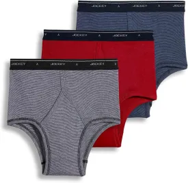Jockey Mens Underwear Briefs - Classic Full Rise Design, Pack of 3 - Authentic Mens Underwear for Comfort and Quality