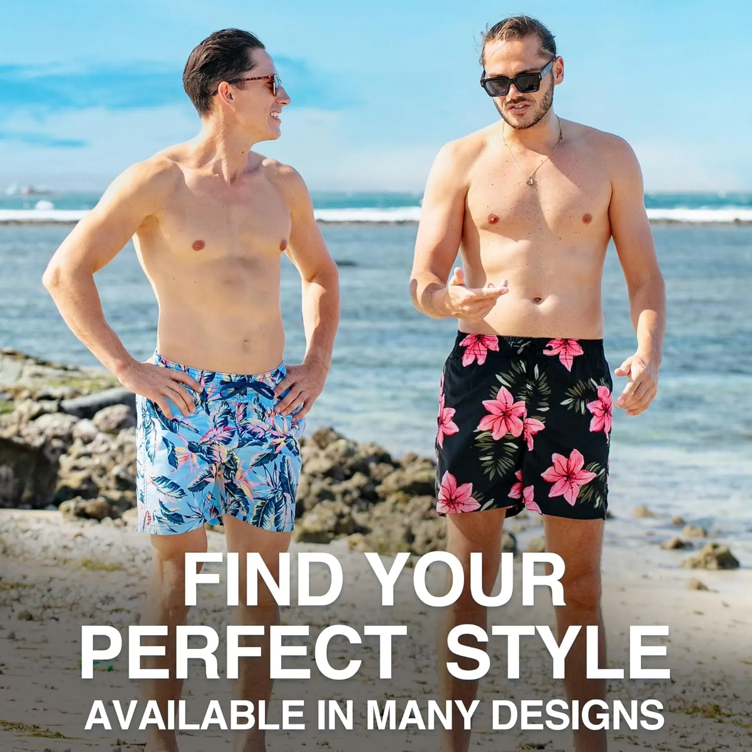 Kanu Surf Men's Monaco Swim Trunks (Regular & Extended Sizes)