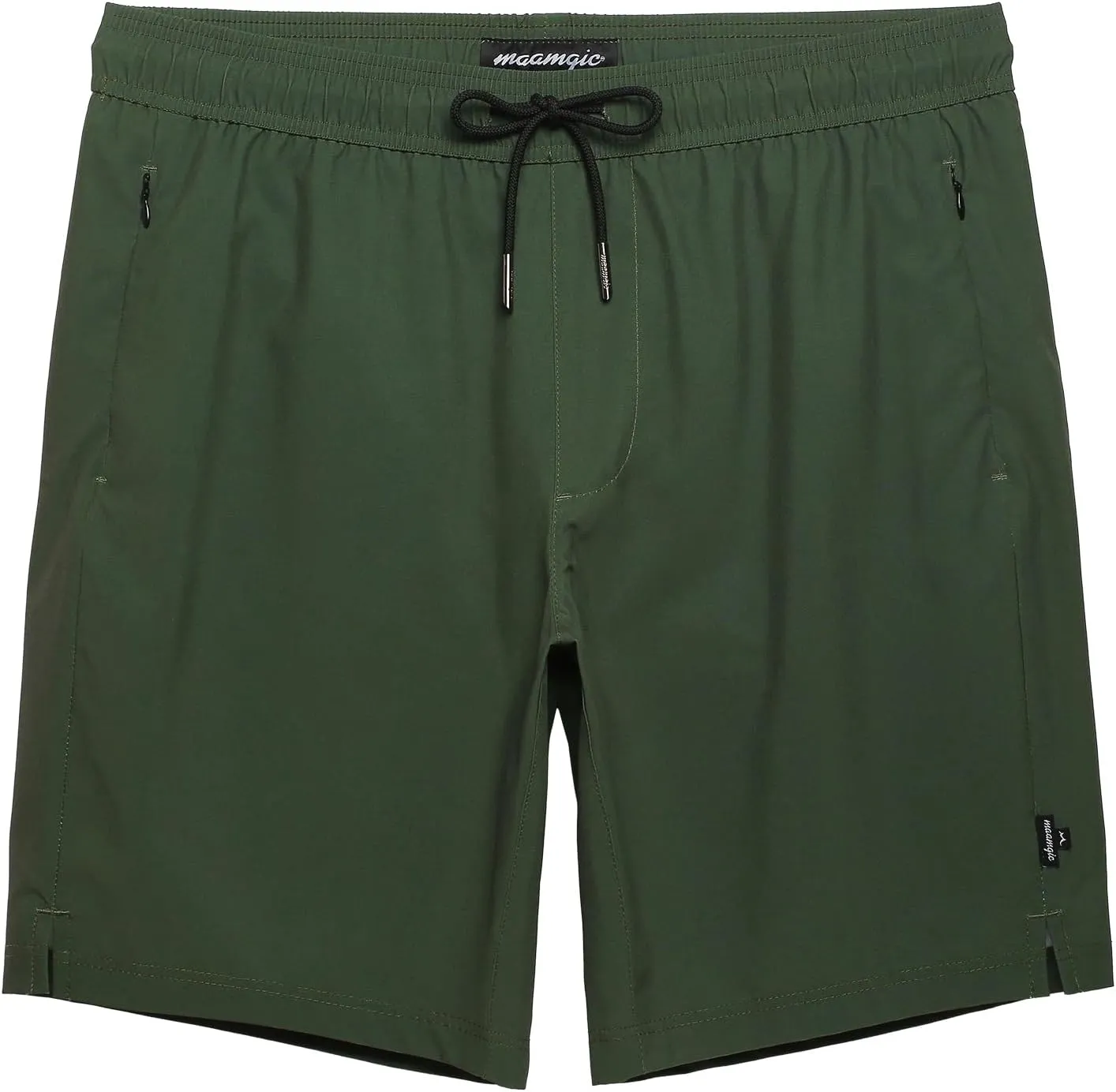 maamgic Mens Swim Trunks 9 Inch with Mesh Lining Bathing Suit Stretch Board Shorts with Zip Pockets for Swimming Shark