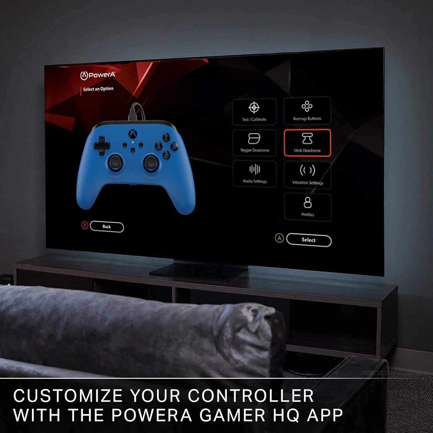 PowerA Symmetric Wired Controller for Xbox Series X|S - Blue, Officially licensed, Inline Thumbstick Layout, Windows 10/11 compatible, Dual Rumble Motors, Impulse Triggers, 3.5 mm Audio Jack