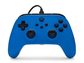 PowerA Symmetric Wired Controller for Xbox Series X|S - Blue, Officially licensed, Inline Thumbstick Layout, Windows 10/11 compatible, Dual Rumble Motors, Impulse Triggers, 3.5 mm Audio Jack