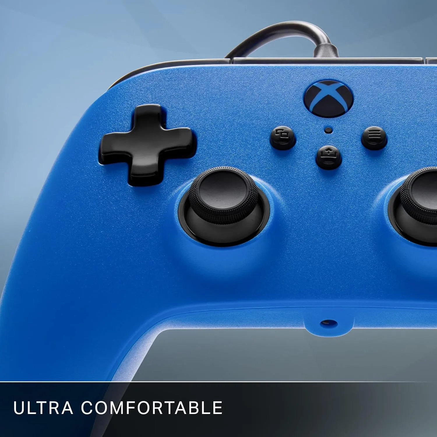 PowerA Symmetric Wired Controller for Xbox Series X|S - Blue, Officially licensed, Inline Thumbstick Layout, Windows 10/11 compatible, Dual Rumble Motors, Impulse Triggers, 3.5 mm Audio Jack