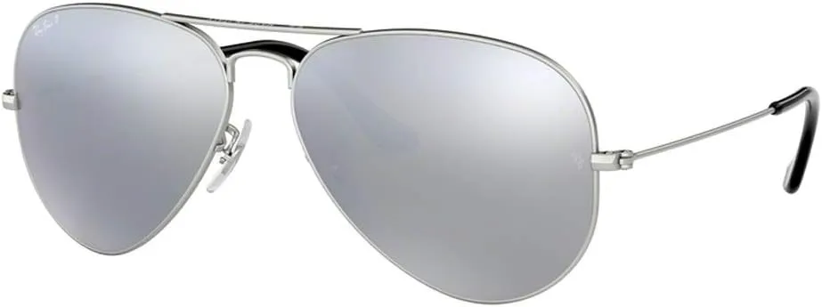 Ray-Ban RB3025 Metal POLARIZED Aviator Sunglasses For Men For Women   BUNDLE with Designer iWear Eyewear Care Kit