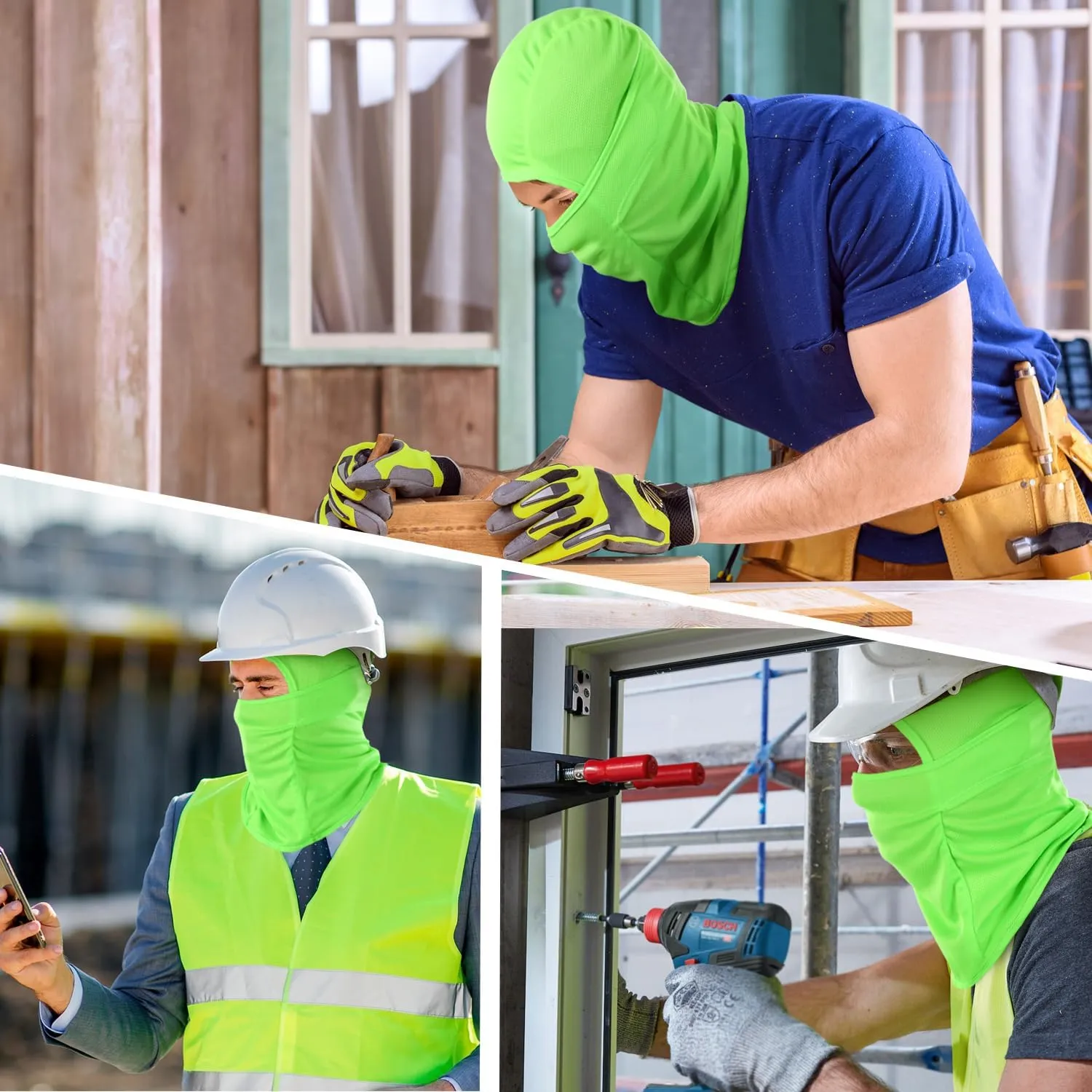 WTACTFUL 3 Pieces Balaclava Face Mask of Men - Ski Mask, Breathable Elastic Fit & Perfect for Outdoor Activities!